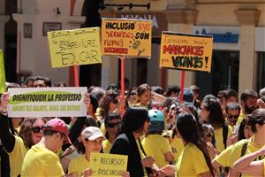 Docents del Penedès clamen a Vilafranca contra la política educativa del Govern