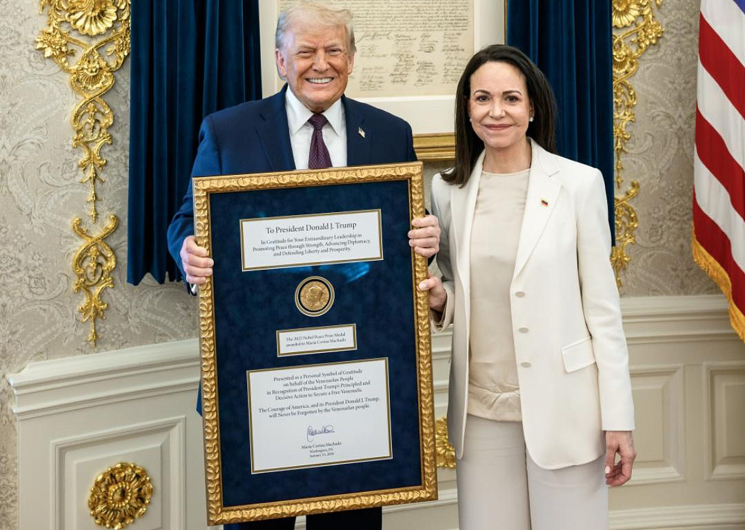Donal Trump i María Corina Machado. Eix