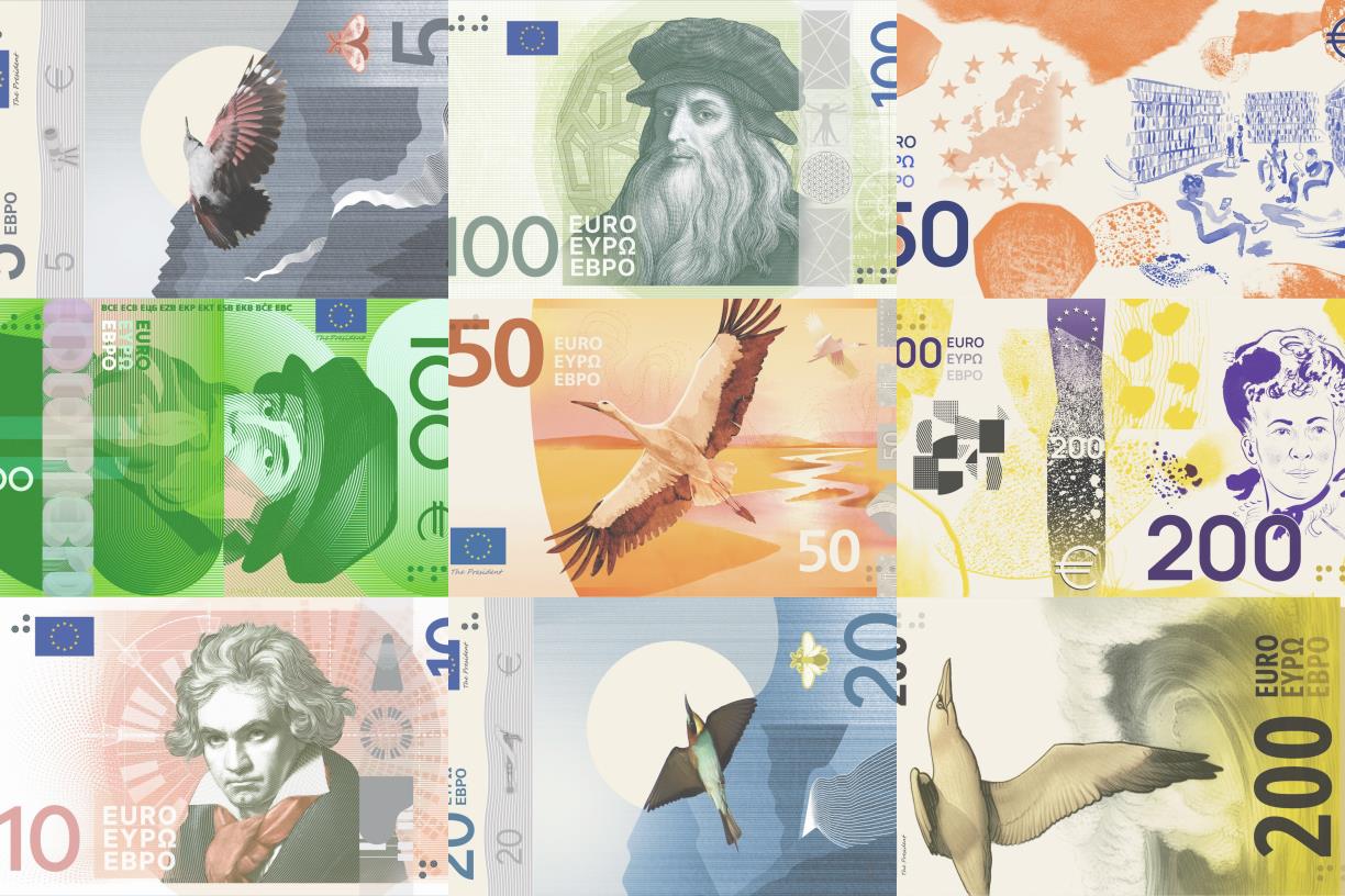 El BCE revela els nous dissenys dels bitllets d'euro i convida la ciutadania a opinar en una consulta pública. ACN