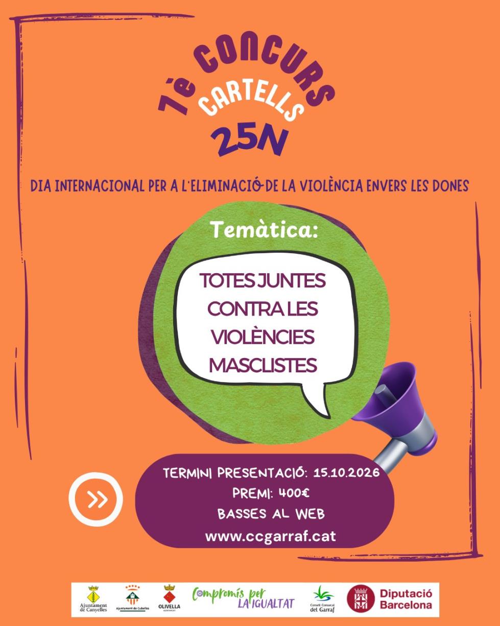 El Consell Comarcal del Garraf convoca el 7è Premi de Disseny del cartell del 25N. EIX