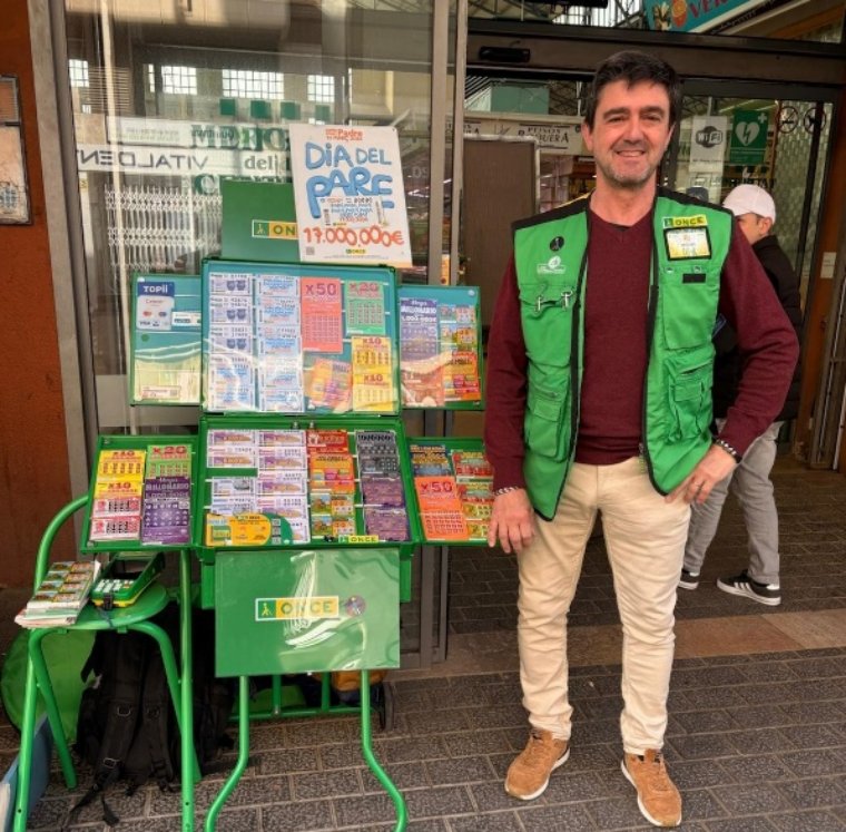 El ‘Cupó Diari’ de l’ONCE reparteix 675.000 € a Vilanova i la Geltrú. ONCE