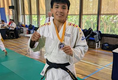 El judoka Aaron Cabrera, representant de l'Escola de Judo Vilafranca-Vilanova. Eix