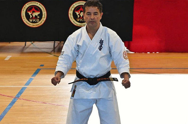 El karateka de Sant Pere de Ribes Oskar Huerta . Eix