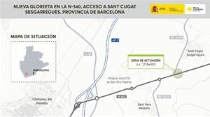 El Ministeri de Transports aprova el projecte d’una nova rotonda d’accés a Sant Cugat Sesgarrigues per 1,7 milions d’euros. EIX
