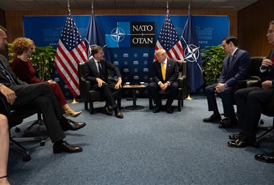El president dels Estats Units, Donald Trump, amb el secretari general de l'OTAN, Mark Rutte, a la cimera d'Ankara. ACN