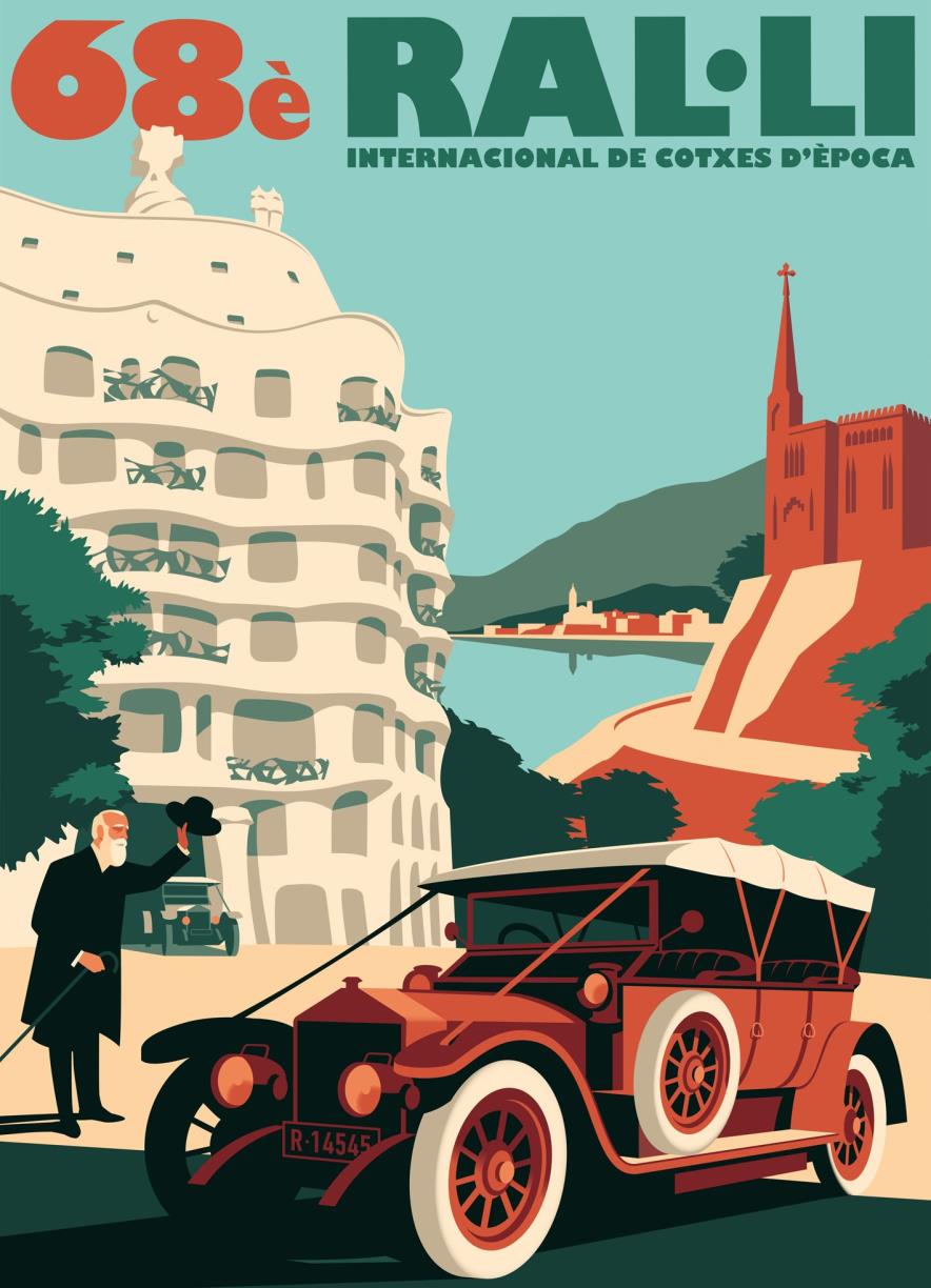 El Ral·li Barcelona-Sitges 2026 ret homenatge a Gaudí amb el cartell de la 68a edició. EIX