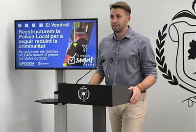 El Vendrell anuncia una reestructuració de la Policia Local per reforçar la presència al carrer. Ajuntament del Vendrell