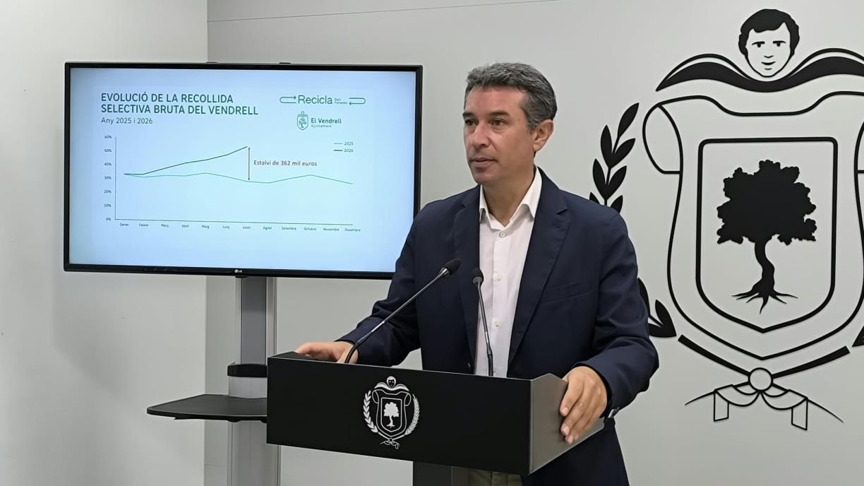 El Vendrell arriba al 56% de recollida selectiva i preveu bonificar la taxa de residus. Ajuntament del Vendrell