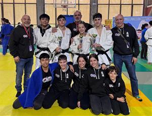 Els alumnes de l’Escola de Judo Vilafranca-Vilanova a Barcelona. Eix