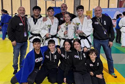 Els alumnes de l’Escola de Judo Vilafranca-Vilanova a Barcelona. Eix