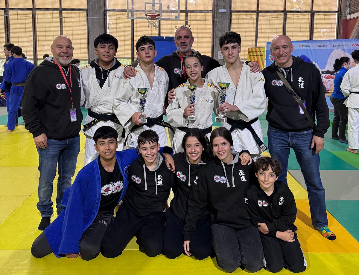 Els alumnes de l’Escola de Judo Vilafranca-Vilanova a Barcelona. Eix