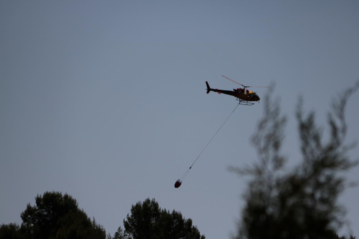 Els Bombers donen per controlat l'incendi del Pla de Manlleu. ACN
