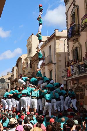 Els Castellers de Vilafranca s'exhibeixen a l'Arboç amb el 3d10fm i quatre castells de gamma extra
