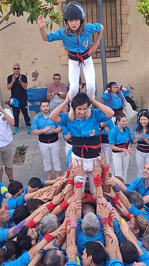 Els Castellers del Foix a la Diada de la Primavera