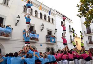 Els Castellers del Foix a la Diada de la Primavera