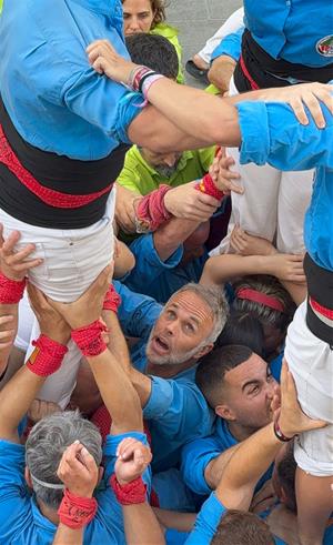 Els Castellers del Foix a la Diada de la Primavera