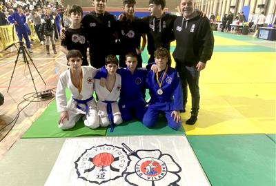 Els judokes de l'Escola de Judo Vilafranca - Vilanova. Eix