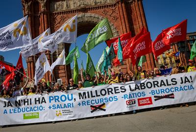 Els Mossos admeten actuacions policials  a Vilafranca i El Vendrell durant les vagues docents del març. ACN