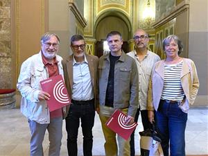 Els representants de Vilafranca en Comú al Parlament. Eix