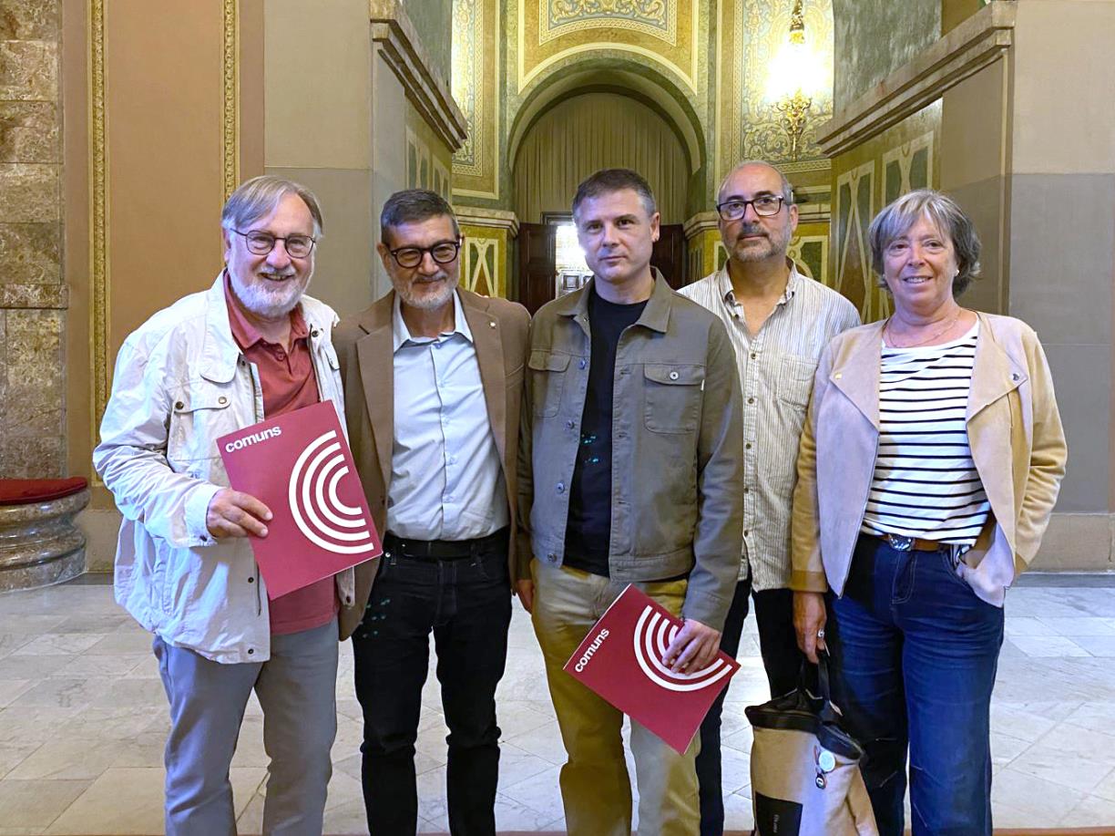 Els representants de Vilafranca en Comú al Parlament. Eix