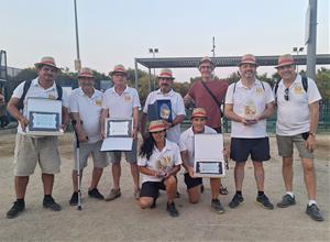 Entrega de premis de la Tirada de Bitlles Catalanes de la Festa Major de Vilanova. Eix