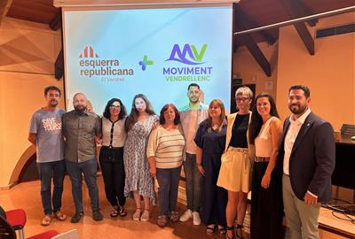 ERC i Moviment Vendrellenc uneixen forces per presentar una alternativa de govern al Vendrell el 2027. ERC