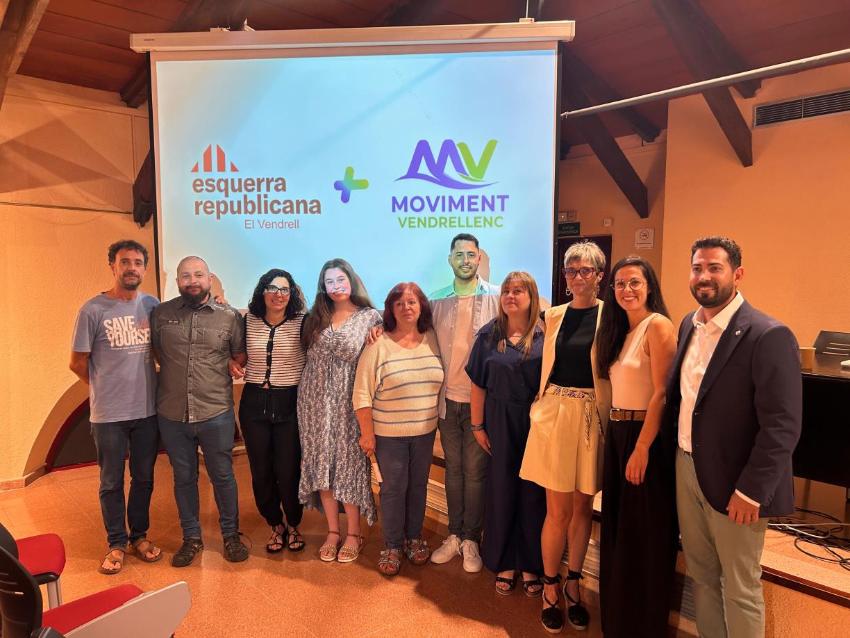 ERC i Moviment Vendrellenc uneixen forces per presentar una alternativa de govern al Vendrell el 2027. ERC