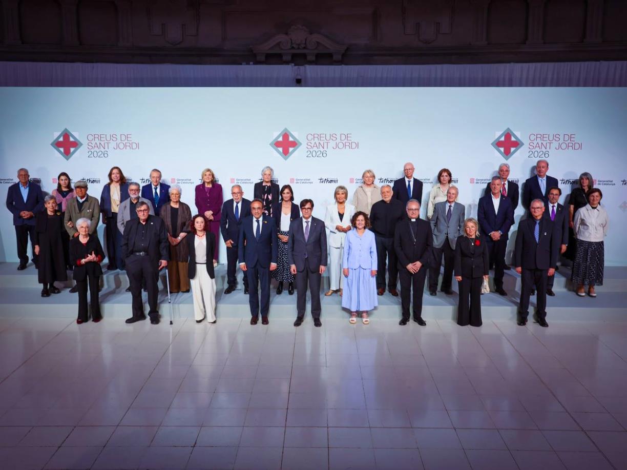 Ernestina Torelló, Miquel Torres, la Fundació Pau Casals i Enric Morist, a títol pòstum, reben la Creu de Sant Jordi 2026. Generalitat de Catalunya