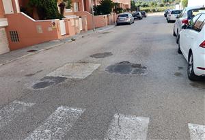 Estat de la pavimentació del Carrer Garraf. Eix