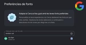 Fes d’Eix Diari la teva font preferida a Google. Eix