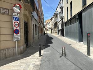 Finalitzen les obres de reurbanització del carrer Santa Magdalena de Vilafranca. Ajuntament de Vilafranca