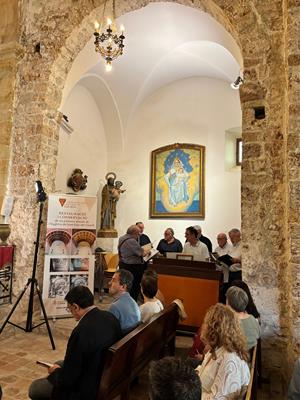 Gelida inaugura la restauració de les pintures murals de la capella de Sant Roc al Castell