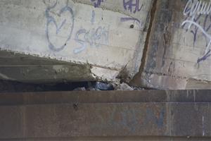 Greu perill estructural al pont ferroviari de Cubelles