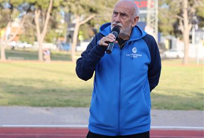 Homenatge a Joan Ramon Gálvez a les pistes d’atletisme . Josep Lluís Roca