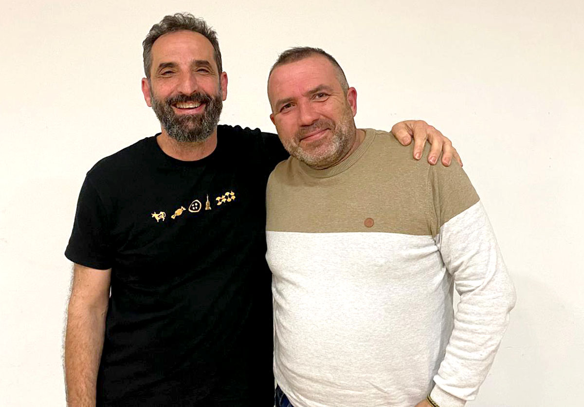 Iñaki Baños i Mario Marco, President i Cap de Colla dels Bordegassos de Vilanova. Eix