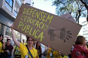 Imatge d'arxiu de la manifestació de mestres. ACN / Eloi Tost