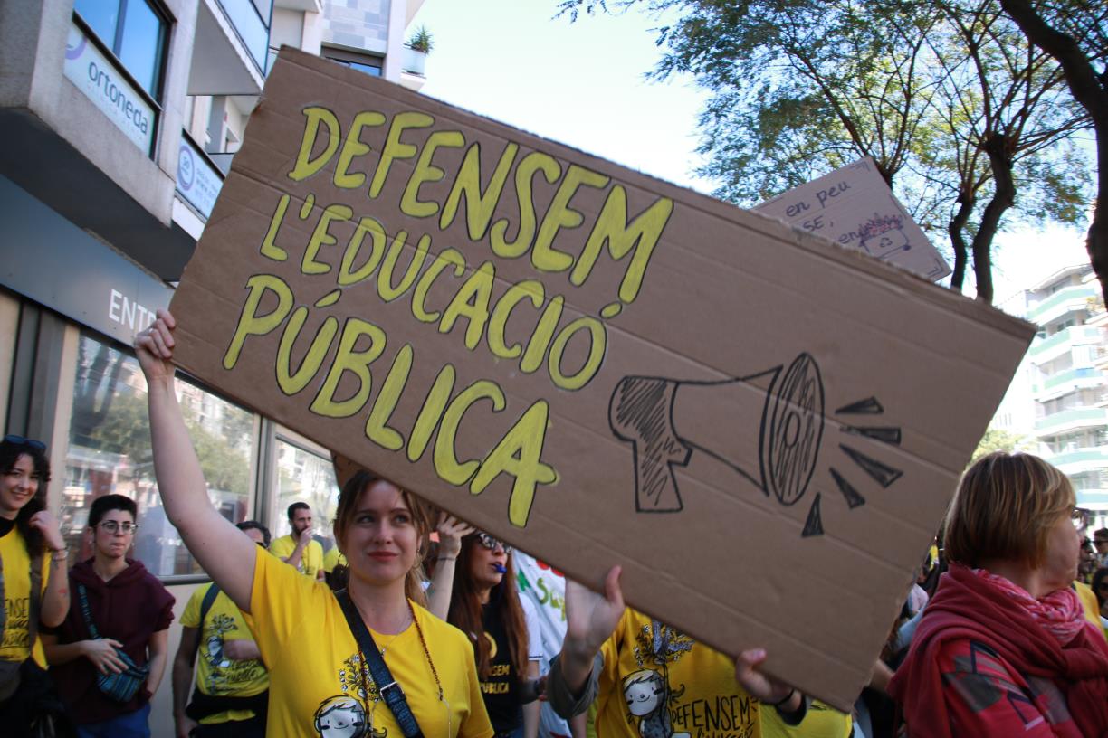 Imatge d'arxiu de la manifestació de mestres. ACN / Eloi Tost