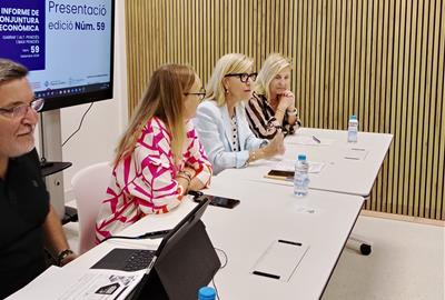 Imatge de la presentació de l’Informe de Conjuntura Econòmica del Gran Penedès núm. 59. FEGP