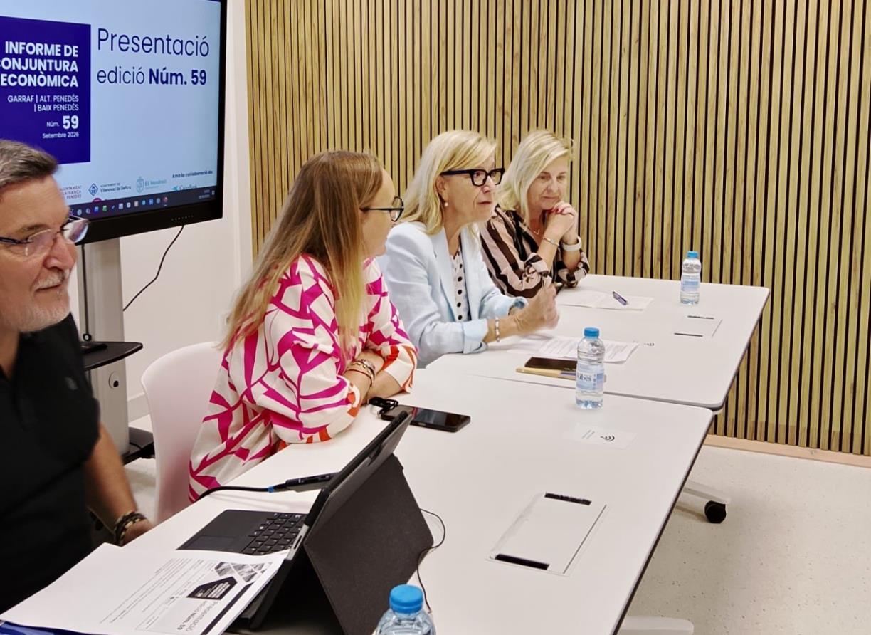 Imatge de la presentació de l’Informe de Conjuntura Econòmica del Gran Penedès núm. 59. FEGP