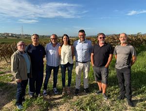 Imatge de la roda de premsa per parlar sobre infraestructures al Baix Penedès. Eix