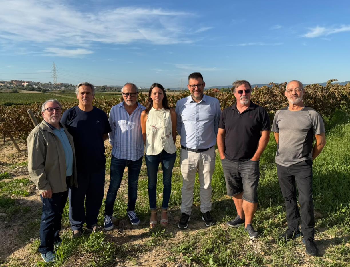 Imatge de la roda de premsa per parlar sobre infraestructures al Baix Penedès. Eix