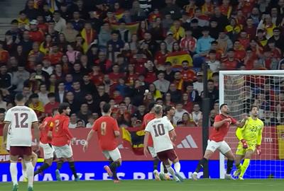 Imatge del partit entre Espanya i Egipte. RTVE