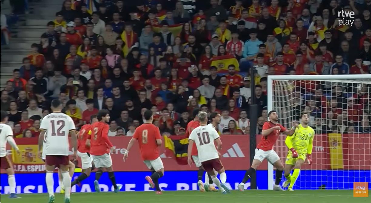 Imatge del partit entre Espanya i Egipte. RTVE
