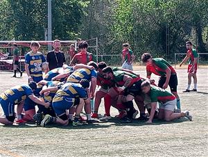 Imatge d'un partit del Rugby Nova Olivella. Eix