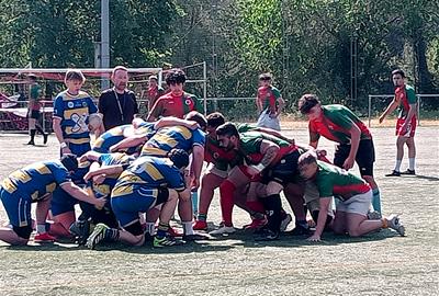 Imatge d'un partit del Rugby Nova Olivella. Eix