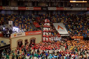 Imatges de la jornada de dissabte del Concurs de Castells. ACN