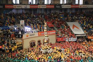 Imatges de la jornada de dissabte del Concurs de Castells