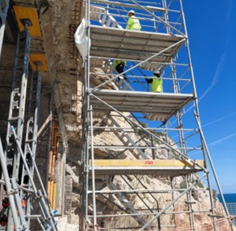 Imatges de les obres dels túnels del Garraf. ACN