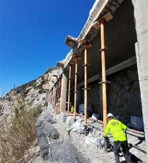 Imatges de les obres dels túnels del Garraf