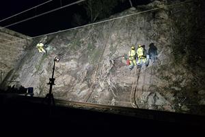 Imatges de les obres dels túnels del Garraf